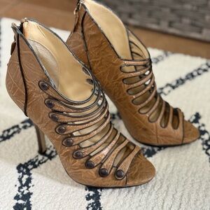 Bakers Tan Strappy Heels